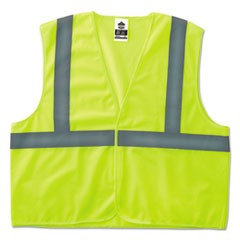 GloWear 8205HL Type R Class 2 Super Econo Mesh Safety Vest, Small/Medium, Lime