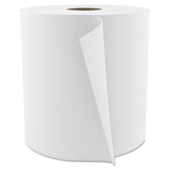 Select Roll Paper Towels, 1-Ply, 7.9" x 800 ft, White, 6/Carton