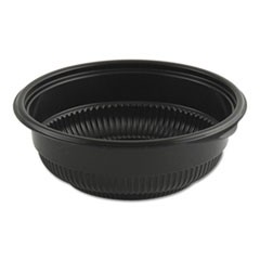 MicroRaves Incredi-Bowl Base, 16 oz, 5.75" Diameter x 2.02"h, Black, Plastic, 250/Carton