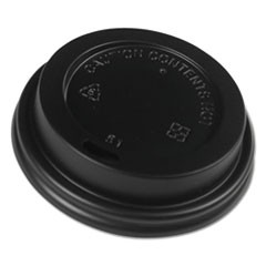 Hot Cup Lids, Fits 8 oz Hot Cups, Black, 1,000/Carton