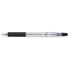 R.S.V.P. RT Ballpoint Pen, Retractable, Medium 1 mm, Black Ink, Clear Barrel, Dozen