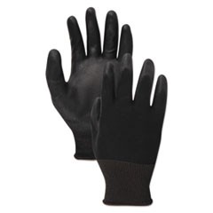 PU Palm Coated Gloves, Black, Size 8 (Medium), 1 Dozen