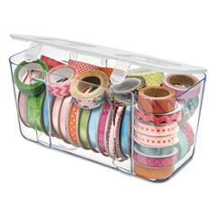 Stackable Caddy Organizer Containers, Medium, Clear