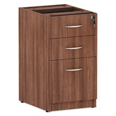 Alera Valencia Series Box/Box/File Full Pedestal, 15.63w x 20.5d x 28.5h, Modern Walnut