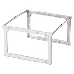 Plastic Snap-Together Hanging Folder Frame, Legal/Letter Size, 18" to 27" Long, White/Silver Accents, 4/Box