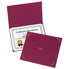 Certificate Holder, 11.25 x 8.75, Burgundy, 5/Pack