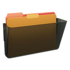 DocuPocket Stackable Wall Pocket, Letter Size, 13" x 4", Smoke