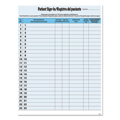 HIPAA Labels, Patient Sign-In, 8.5 x 11, Blue, 23/Sheet, 125 Sheets/Pack