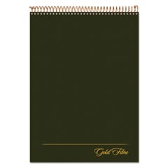 Gold Fibre Wirebound Project Notes Pad, Project-Management Format, Green Cover, 70 White 8.5 x 11.75 Sheets