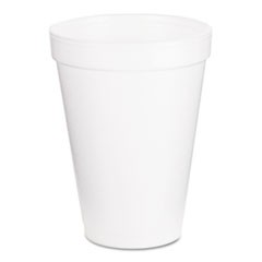 Foam Drink Cups, 12oz, White, 1000/Carton
