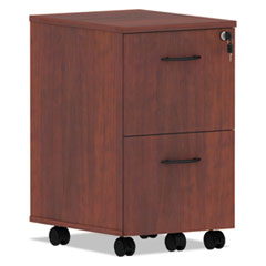 Alera Valencia Series Mobile File/File Pedestal, 15.38w x 20d x 26.63h, Medium Cherry