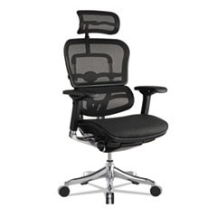 Ergohuman Elite High-Back Chair, 18.1" to 21.6" Seat Height, Black