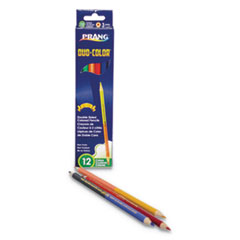 Duo-Color Colored Pencil Sets, 3 mm, Assorted Lead/Barrel Colors, 6/Pack