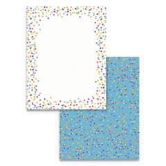 Pre-Printed Paper, 28 lb, 8.5 x 11, Watercolor Dots, 100/Pack