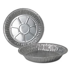 Aluminum Pie Pans, Deep, 32.7 oz, 9" Diameter x 1.31", Silver, 500/Carton