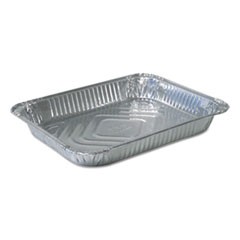 Aluminum Steam Table Pans, Half-Size Shallow�79.5 oz., 1.69" Deep, 10.38 x 12.75, 100/Carton