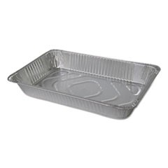 Aluminum Steam Table Pans, Full-Size Deep�346 oz., 3.38" Deep, 12.81 x 20.75, 50/Carton