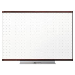 Prestige 2 Total Erase Whiteboard, 72 x 48, White Surface, Mahogany Fiberboard/Plastic Frame