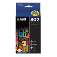 T802120-BCS (802) DURABrite Ultra Ink, 650/900 Page-Yield, Black/Cyan/Magenta/Yellow