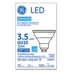LED MR16 GU10 Dimmable Warm White Flood Light, 3000K, 3.7 W