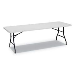 Rectangular Plastic Folding Table, 96w x 30d x 29 1/4h, Gray