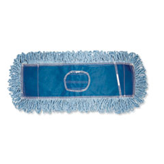 Dust Mop Head, Cotton/Synthetic Blend, 48" x 5", Blue