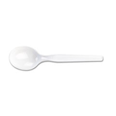 Plastic Cutlery, Heavy Mediumweight Soup Spoon, 100/Box