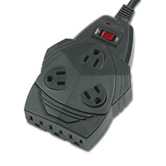 Mighty 8 Surge Protector, 8 AC Outlets, 6 ft Cord, 1,300 J, Black