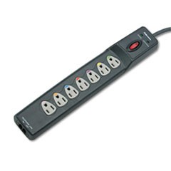 Power Guard Surge Protector, 7 Outlets, 12 ft Cord, 1600 Joules, Gray