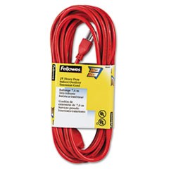 Indoor/Outdoor Heavy-Duty 3-Prong Plug Extension Cord, 1-Outlet, 25ft, Orange