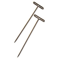 T-Pins, Steel, Silver, 1.5", 100/Box