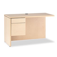 10500 Series L Workstation Return, 3/4 Height Left Ped, 48 x 24, Natural Maple