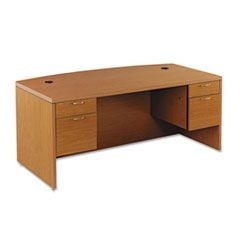 Valido 11500 Bow Top Double Pedestal Desk, 72w x 36d x 29 1/2h, Bourbon Cherry