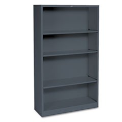 HON Brigade Steel Bookcase | 4 Shelves | 34-1/2"W | Charcoal Finish