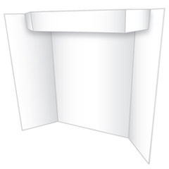 Two Cool Tri-Fold Poster Board, 24 x 36, White/White