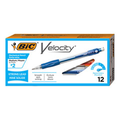 Velocity Original Mechanical Pencil, 0.7 mm, HB (#2.5), Black Lead, Blue Barrel, Dozen