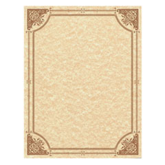 Parchment Certificates, Vintage, 8 1/2 x 11, Copper w/ Copper Border, 50/Pack
