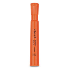 Desk Highlighters, Fluorescent Orange Ink, Chisel Tip, Orange Barrel, Dozen