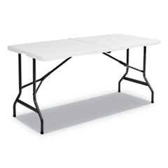 IndestrucTable Classic Bi-Folding Table, Rectangular, 60" x 30" x 29", Platinum