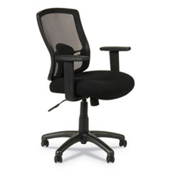 Alera Etros Series Mesh Mid-Back Chair, Supports Up to 275 lb, 18.03" to 21.96" Seat Height, Black