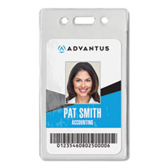 Proximity ID Badge Holder, Vertical, 2.68 x 4.38, Clear, 50/Pack