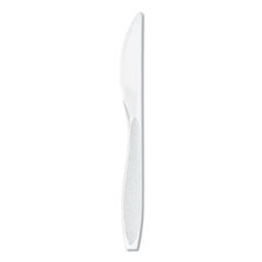 Impress Heavyweight Full-Length Polystyrene Cutlery, Knife, White, 1,000/Carton