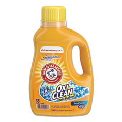 OxiClean Concentrated Liquid Laundry Detergent, Fresh, 61.25oz Bottle, 6/Carton