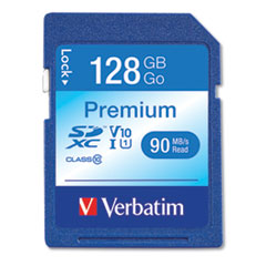 128GB Premium SDXC Memory Card, UHS-I V10 U1 Class 10, Up to 90MB/s Read Speed