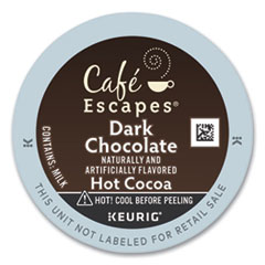 Café Escapes Dark Chocolate Hot Cocoa K-Cups, 24/Box