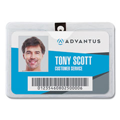 Advantus Horizontal Badge Holder with Clip