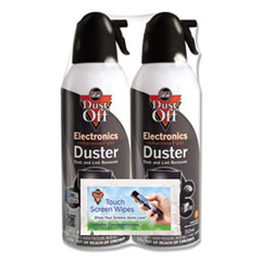 Disposable Compressed Air Duster, 10 oz Cans, 2/Pack