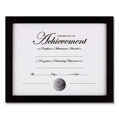 Wood Gallery Frame with Two-Way Easel, 8.5 x 11, Black