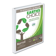 Earth's Choice Biobased Round Ring View Binder, 3 Rings, 0.5