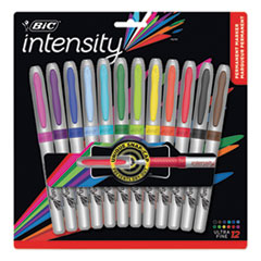 Intensity Ultra Fine Tip Permanent Marker, Extra-Fine Needle Tip, Assorted Colors, Dozen
